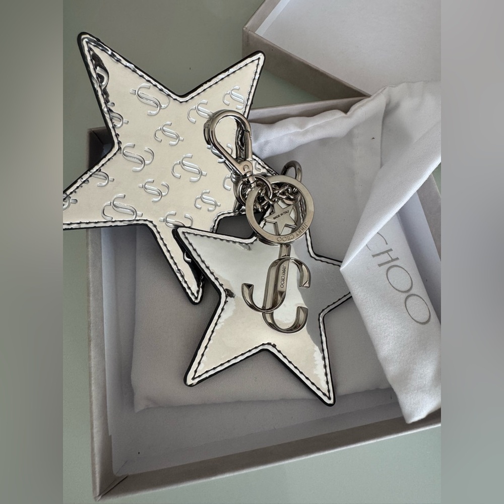 Jimmy Choo Silver Star Keyring silver. Like new